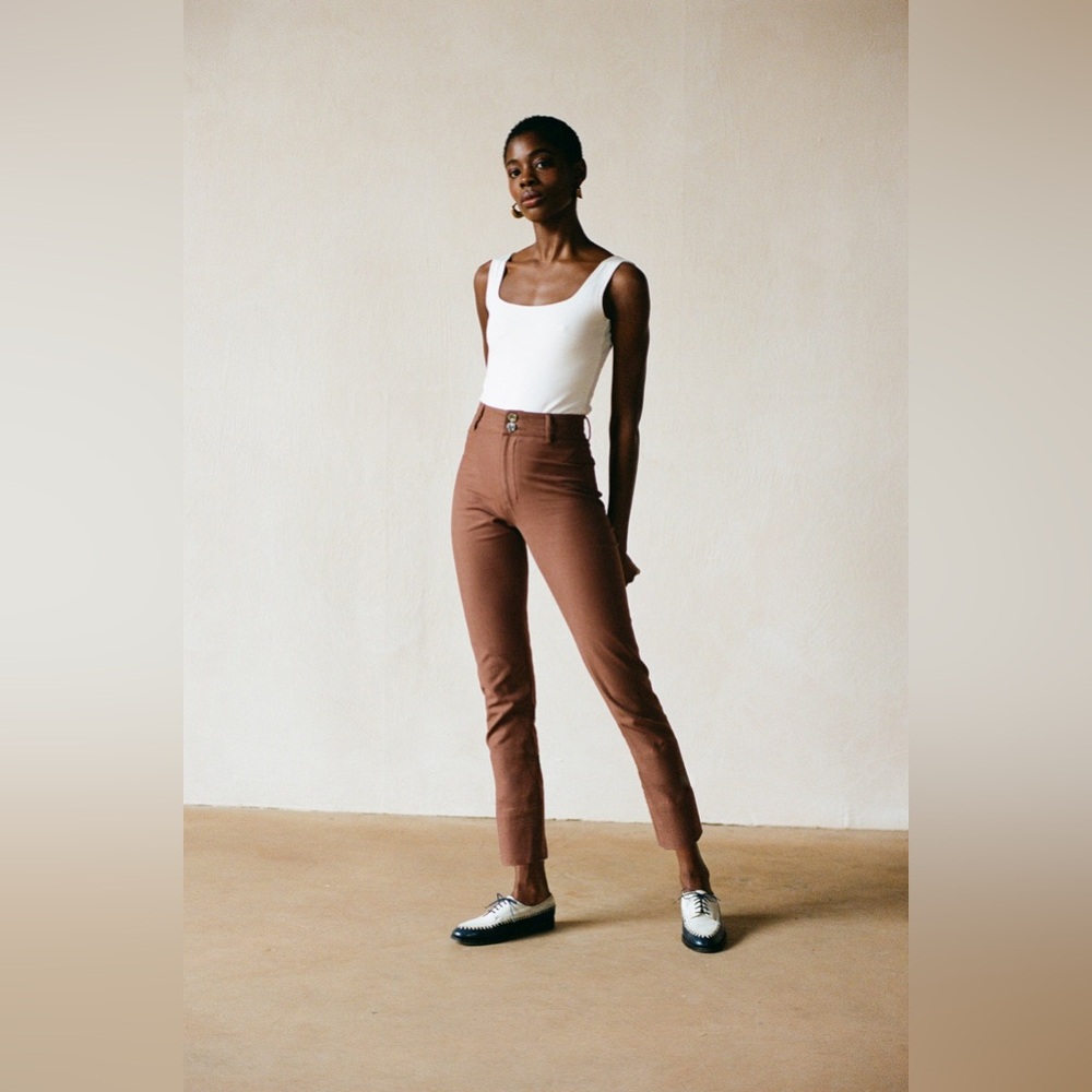 Maria Stanley Luna High-Waisted Pants - Clove